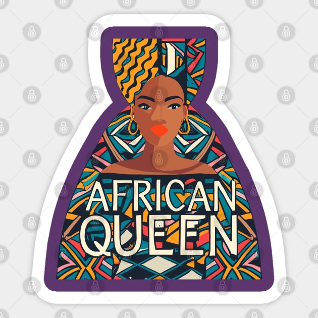 African Queen Sticker by Graceful Designs